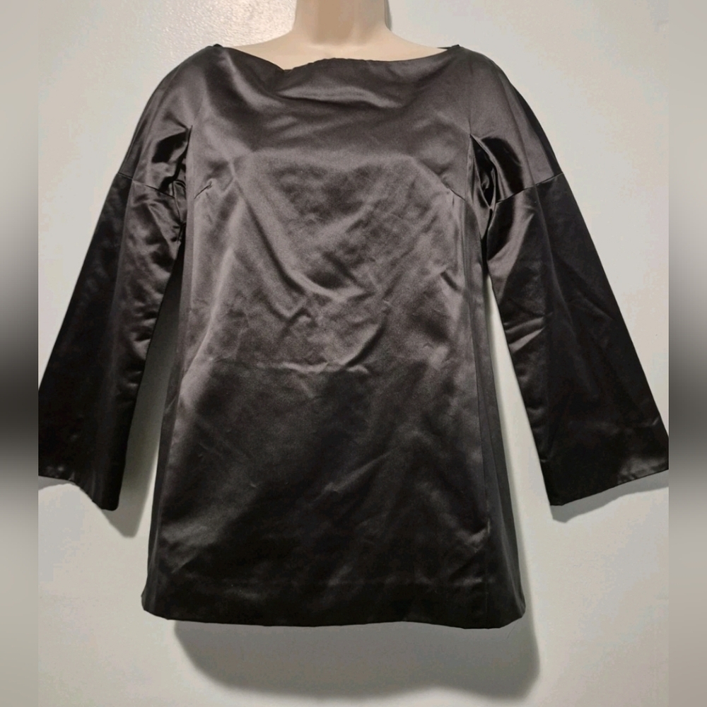 Marc Jacobs 100% Silk Black Tunic Top Pockets  Classic Party Evening